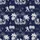 Bigfoot Sasquatch Hawaiian Island Pattern - Navy Blue White Tropical Silhouette Design Short-sleeve Hawaiian Shirt - 7