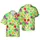Pickleball Player's Hawaiian Red Golden Teal Paddle Yellow Pickleball Tropical Artwork Short-sleeve Hawaiian Shirt - 1