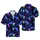 Seamless Neon Glow Sharks Bioluminescent Jellyfish Cosmic Ocean Textile Pattern Short-sleeve Hawaiian Shirt - 1