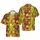 Cowboy Western Aloha Pattern: Boots, Hats, Pineapples, Tropical Flora, Golden Yellow Short-sleeve Hawaiian Shirt - 1