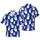 Scholarly Reading Ghosts: Hawaiian Pastel Books, Navy Texture, High Contrast Short-sleeve Hawaiian Shirt - 1