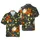 Halloween Ghost Jack-o'-lantern Bat Tropical Pattern Fabric Print with Candy Bones Boo Stars Short-sleeve Hawaiian Shirt - 1
