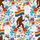 Mythical Bigfoot Rainbow Flag Tropical Hibiscus Palm Foliage White High Contrast Scene Short-sleeve Hawaiian Shirt - 7