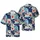 Eagle Flag Sailboat Dolphin Plane Crescent Moon Patchwork Navy Red Off-White Layout Short-sleeve Hawaiian Shirt - 1