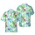 Hawaiian Turquoise Hummingbird, Magenta Hibiscus & Monstera Watercolor Pattern Short-sleeve Hawaiian Shirt - 1