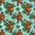 Edge-to-Edge Shaggy Bigfoot Pizza Hawaiian Monstera Palm Plumeria Aqua Design Short-sleeve Hawaiian Shirt - 7