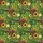 Hawaiian Highland Cattle, Yellow Sunflower, Botanical Lush Green Foliage Fabric Print Short-sleeve Hawaiian Shirt - 7