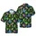Neon Tropical Skeletons Riding Sharks & Glowing Cocktails 8K Botanical Design Short-sleeve Hawaiian Shirt - 1
