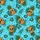 Golden Pineapple Sunglasses, Azure Water Ripple, High Contrast Sublimation Textile Short-sleeve Hawaiian Shirt - 7