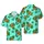 Golden Pineapple Sunglasses, Azure Water Ripple, High Contrast Sublimation Textile Short-sleeve Hawaiian Shirt - 1