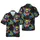 Long-Haired Cat Sunglasses Pattern: Hawaiian Tropical Paint Splatter Fabric Design Short-sleeve Hawaiian Shirt - 1
