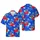 Stylized Raccoon American Flag Sunglasses Hawaiian Hibiscus Blue Star Sublimation Art Short-sleeve Hawaiian Shirt - 1