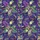 Mardi Gras Jester Sugar Skull Tropical Foliage Harlequin Pattern Purple Gold Short-sleeve Hawaiian Shirt - 7