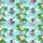 Raccoon Character Surfing Flamingo Unicorn Palm Hibiscus Ocean Aqua Fabric Art Short-sleeve Hawaiian Shirt - 7