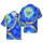 Hawaiian Tribal Geometric Blue Sea Turtle Mosaic Golden Yellow Underwater Light Gradient Short-sleeve Hawaiian Shirt - 1