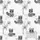 Black White Line Art Raccoons Surf Beach Chair Lei Crown Island Motif Short-sleeve Hawaiian Shirt - 7