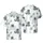 Black White Line Art Raccoons Surf Beach Chair Lei Crown Island Motif Short-sleeve Hawaiian Shirt - 1