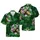 Sable Ferret Tropical Jungle Pattern: Hibiscus Flowers, Monstera Palm Textile Short-sleeve Hawaiian Shirt - 1