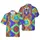 Octopus Skull Hawaiian Pattern: Psychedelic Guitars Tie-Dye Anchor Eye Design Short-sleeve Hawaiian Shirt - 1