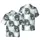 Masked Raccoon Hawaiian Black White Gray Splatter Seamless Fabric Pattern Short-sleeve Hawaiian Shirt - 1