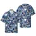 Western Cowboys Cowgirls Desert Horses Cacti Saguaro Blue White Hawaiian Setting Short-sleeve Hawaiian Shirt - 1