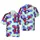 Hereford Calf Hawaiian Pattern: Tropical Palm, Red Hibiscus, Purple Plumeria, Mint Botanical Short-sleeve Hawaiian Shirt - 1