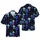 Alien Heads Psychedelic Mushrooms Alchemical Celestial Deep Black Pink Purple Teal Design Short-sleeve Hawaiian Shirt - 1