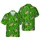 Cartoon Raccoon Hawaiian Print with Beer Steins, Gold Coins & Shamrock Mosaic Design Short-sleeve Hawaiian Shirt - 1