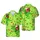 Santa Claus Riding Roaring T-Rex Antlers Hawaiian Christmas Presents Motif Short-sleeve Hawaiian Shirt - 1