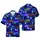 Seamless Vintage Motorcycle Pattern: Cafe Racer Cruiser Palm Dusk Purples Blues Short-sleeve Hawaiian Shirt - 1