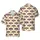 Bookworm Collegiate Heart Tropical Mosaic Seamless Fabric Print - Ivory Olive Mustard Coral Maroon Short-sleeve Hawaiian Shirt - 1