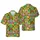 Tiki Mask Totem Hawaiian Geometric Wood Grain Pattern Fabric Design Short-sleeve Hawaiian Shirt - 1