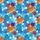 Cartoonish Muscular Sasquatch Hot Dog Hawaiian Tropical Hibiscus Leaf Blue Green Red Purple Short-sleeve Hawaiian Shirt - 7