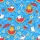 Cat Lover's Hawaiian Cats Watermelon Sunglasses Hats Parasols Sky Blue Design Short-sleeve Hawaiian Shirt - 7