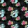 Angler's Hawaiian Bass Fish Jumps, Pink Hibiscus, Teal Palm Frond Scene Short-sleeve Hawaiian Shirt - 7