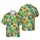 Hawaiian Macaw Parrot Hibiscus Plumeria Monstera Leaf White Canvas Design Short-sleeve Hawaiian Shirt - 1