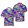 Tropical Sombrero Skeleton Guitarist Palm Fronds Brushstroke Mosaic Bands Textile Short-sleeve Hawaiian Shirt - 1