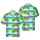 Hawaiian Palm Turtle Island Volcanic Mountain Pink Floral Ocean Beach Sublimation Print Short-sleeve Hawaiian Shirt - 1