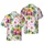 Hawaiian Orange Black Tiki Mask Yellow Pineapple Green Palm Tree Flowers Leaves Seamless Print Short-sleeve Hawaiian Shirt - 1
