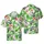 Hawaiian Raccoon Tropical Pattern: Dense Palm Leaf Orchid Red Gloriosa Lily Flora Short-sleeve Hawaiian Shirt - 1
