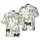 Cattle Herd Engraved Black White Cow Calf Hawaiian Pattern with Wheat Grass Cream Field Design Short-sleeve Hawaiian Shirt - 1