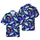 Cartoon Sharks Surfing Hawaiian Yellow Surfboards Red Lifebuoys Swirling Water Pattern Short-sleeve Hawaiian Shirt - 1