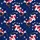 Hawaiian Koi Fish Seamless Design: Navy Red White Gold High Contrast Floral Mosaic Short-sleeve Hawaiian Shirt - 7
