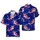 Hawaiian Koi Fish Seamless Design: Navy Red White Gold High Contrast Floral Mosaic Short-sleeve Hawaiian Shirt - 1