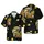 Skeletons Surfing Golden Waves Skulls Planets Moons Stars Seamless Fabric Design Short-sleeve Hawaiian Shirt - 1