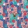 Uncle Sam Monkey Riding Teal Dino US Flag Hawaiian Red Blue Botanical Print Short-sleeve Hawaiian Shirt - 7