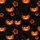 Diverse Black Cats Halloween Jack-o'-Lantern Tropical Seamless Print: Orange Yellow Black Short-sleeve Hawaiian Shirt - 7