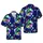Green Alien Surfers Cosmic Hawaiian Pattern: Planets, Stars, Surfboards, Ocean Waves Short-sleeve Hawaiian Shirt - 1