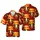 Hawaiian Hot Rod Surfboard Plane Waterfall Island Sunset Gradient Pattern Short-sleeve Hawaiian Shirt - 1