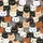 Cat Lovers' Whimsical Seamless Diverse Cat Faces Pattern Deep Charcoal Grey White Black Ginger Felines Satin Pajamas Set - 9